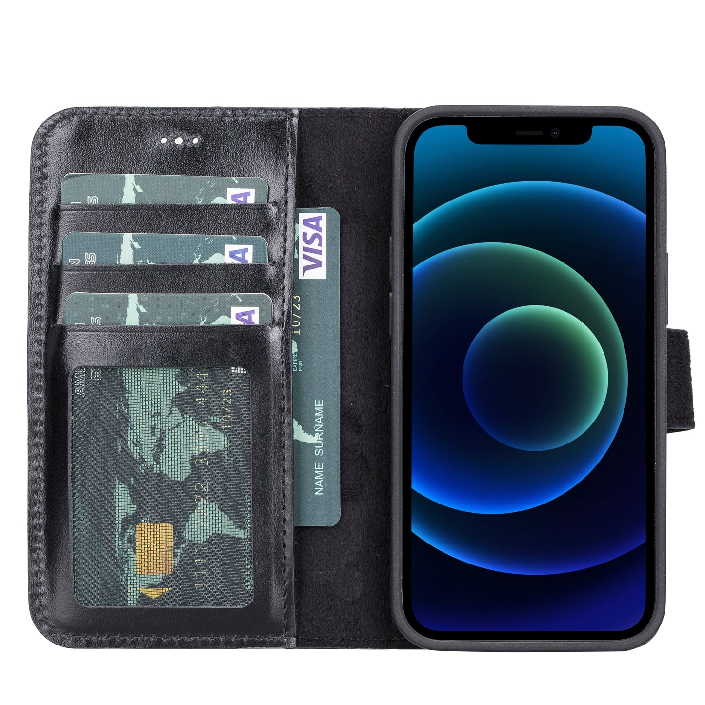 Magic iPhone 13 Pro Detachable Leather Wallet Case