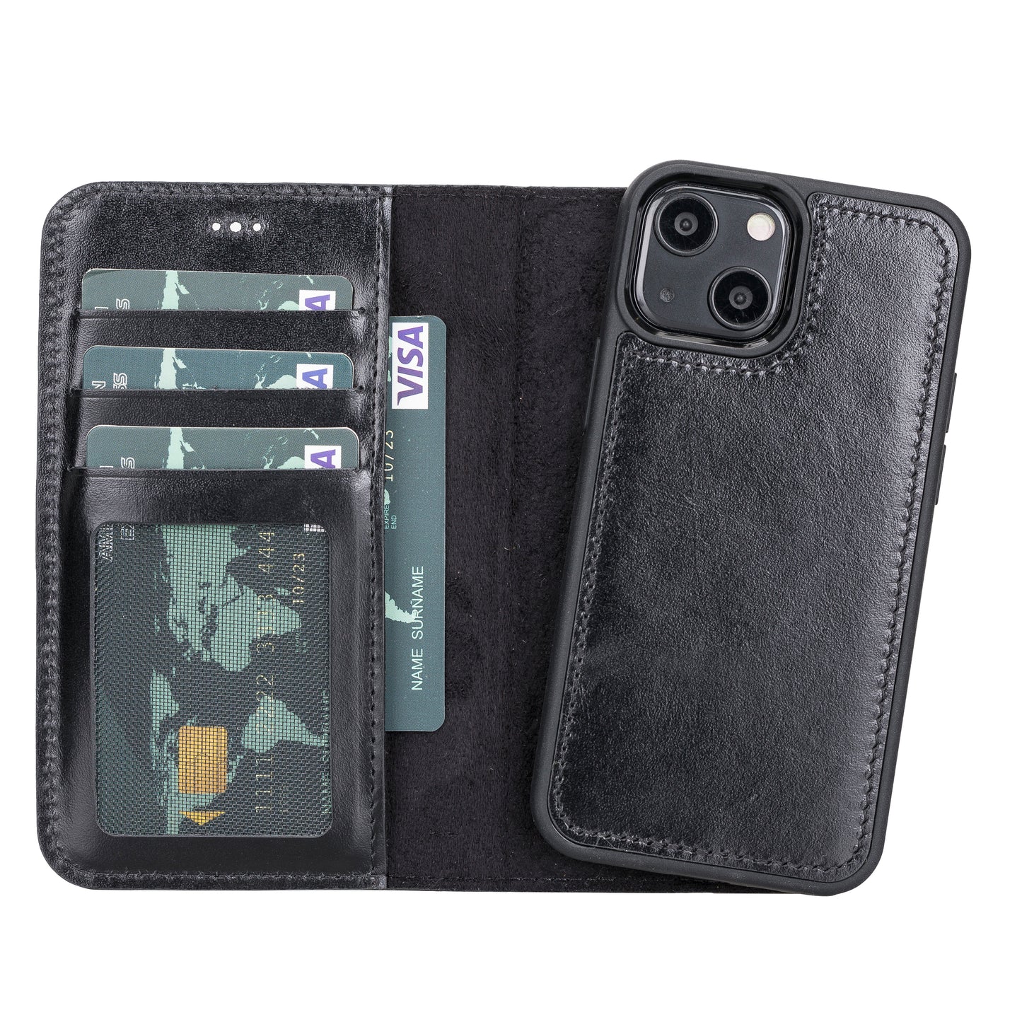 Magic iPhone 13 Pro Detachable Leather Wallet Case