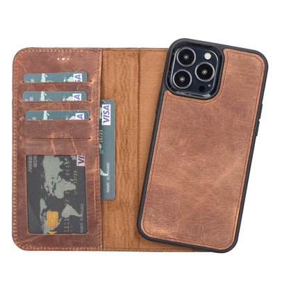 Magic iPhone 13 Pro Max Detachable Leather Wallet Case
