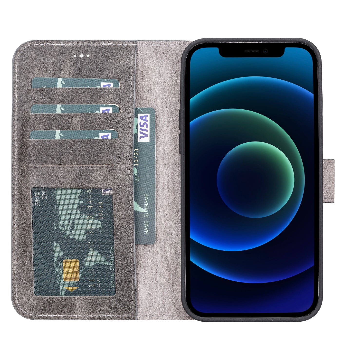 Magic iPhone 13 Pro Detachable Leather Wallet Case