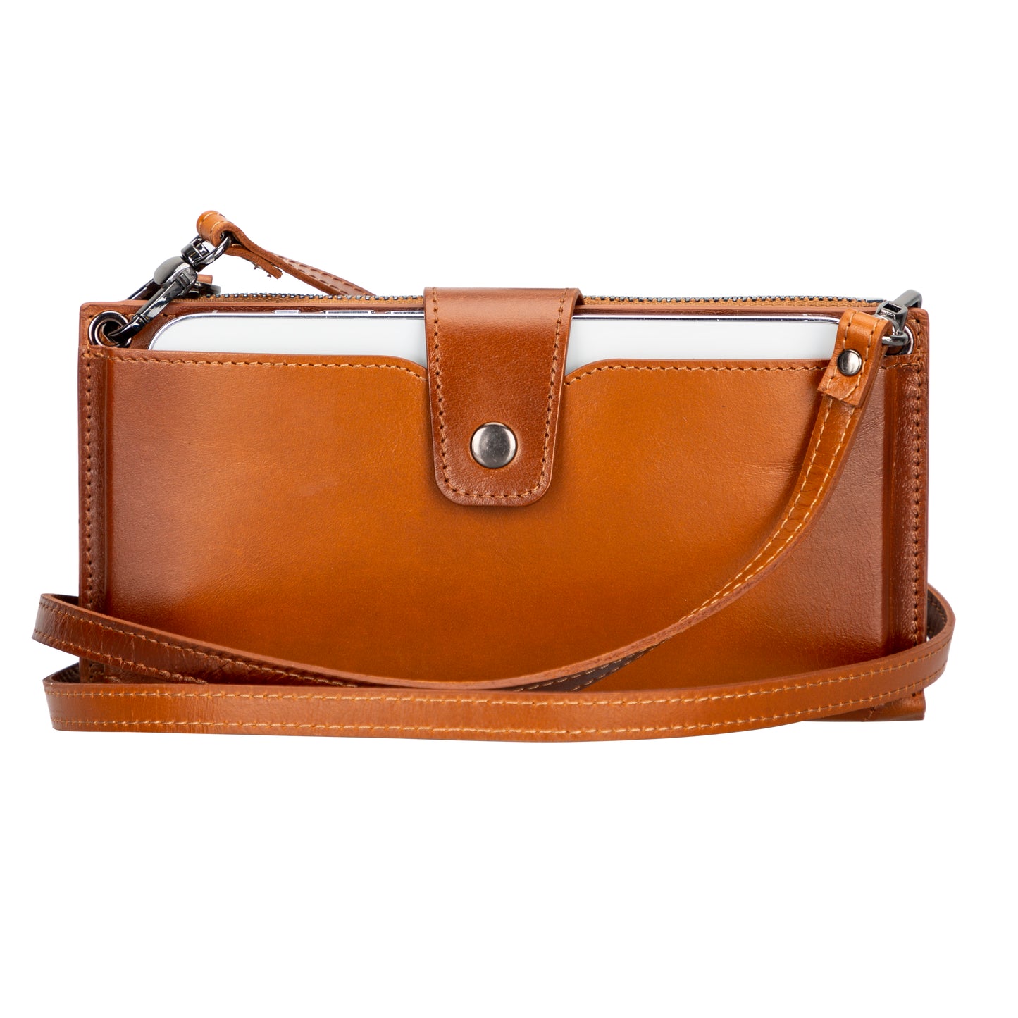 Lozan Strap Leather Crossbody Wallet