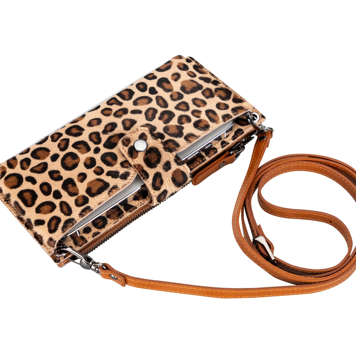 Lozan Strap Leather Crossbody Wallet