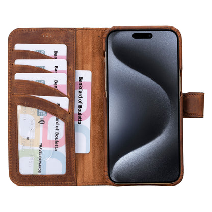 F360 Magic Leather iPhone 16 Pro Detachable Wallet Case