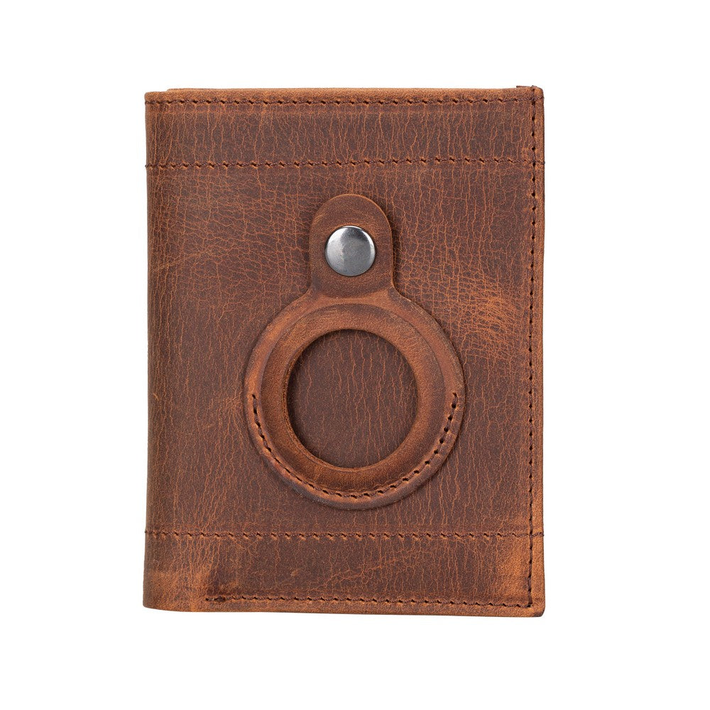 Airmaka Leather Card Holder With Airtag Slot