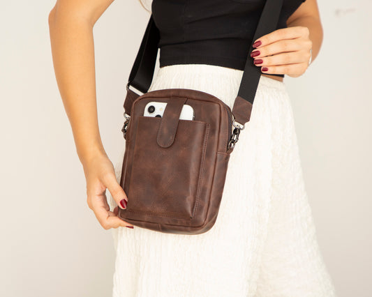 Pisa Genuine Leather Crossbody Bag