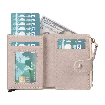Leather Zip Mechanical Card Holder