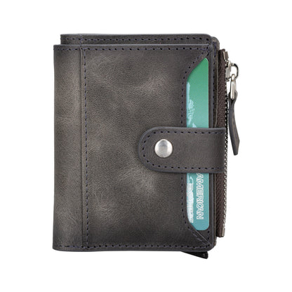 Leather Zip Mechanical Card Holder