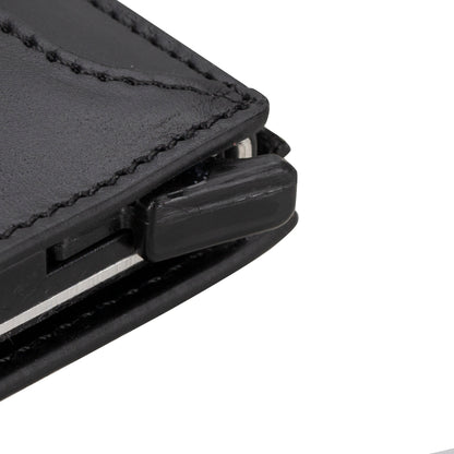 Leather Zip Mechanical Card Holder