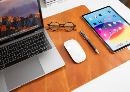 Natural Leather Desk Mat Large
