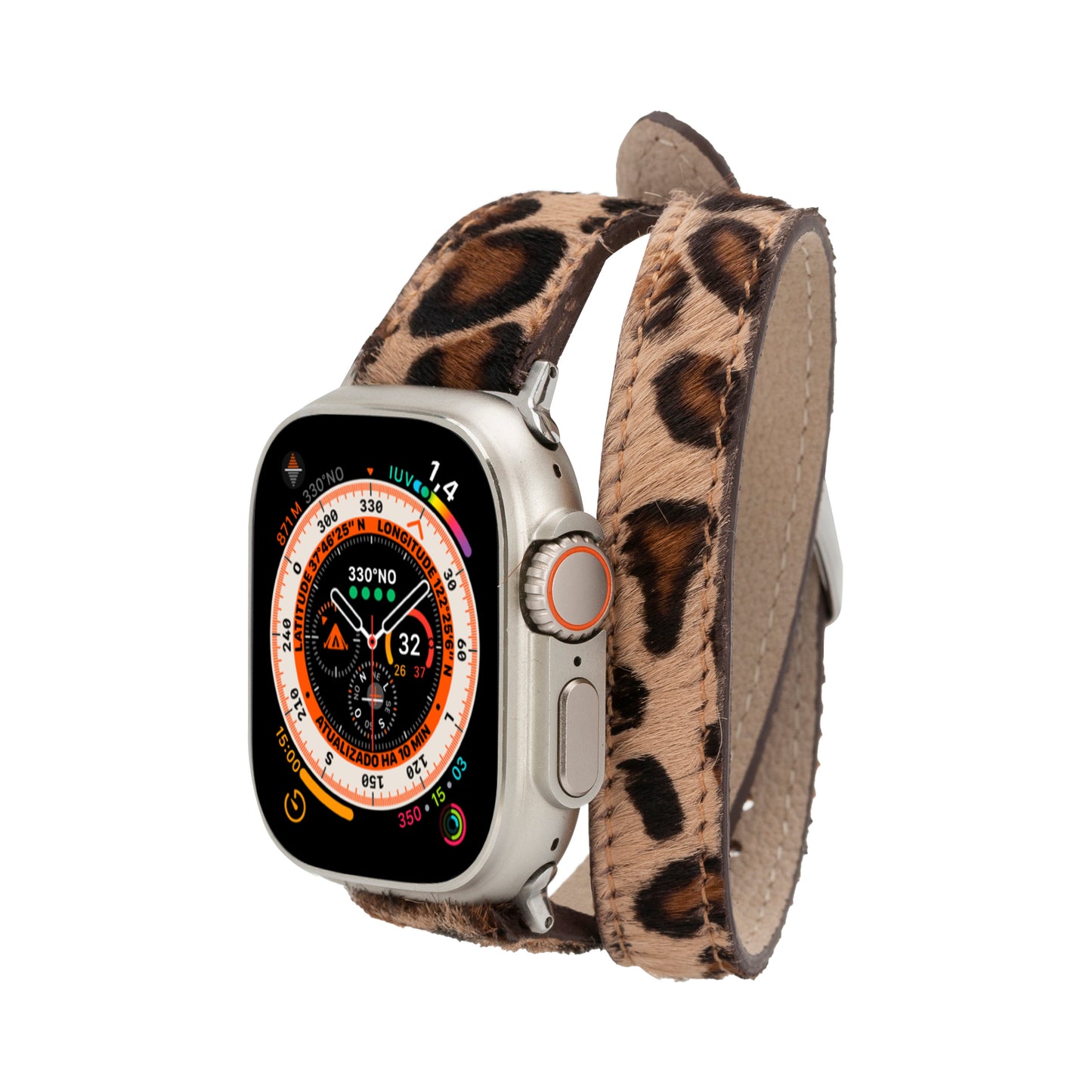 Quantum Slim Double Tour Apple Watch Leather Band