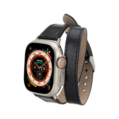 Quantum Slim Double Tour Apple Watch Leather Band