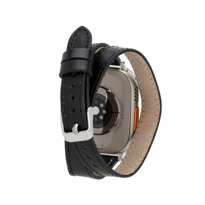 Quantum Slim Double Tour Apple Watch Leather Band