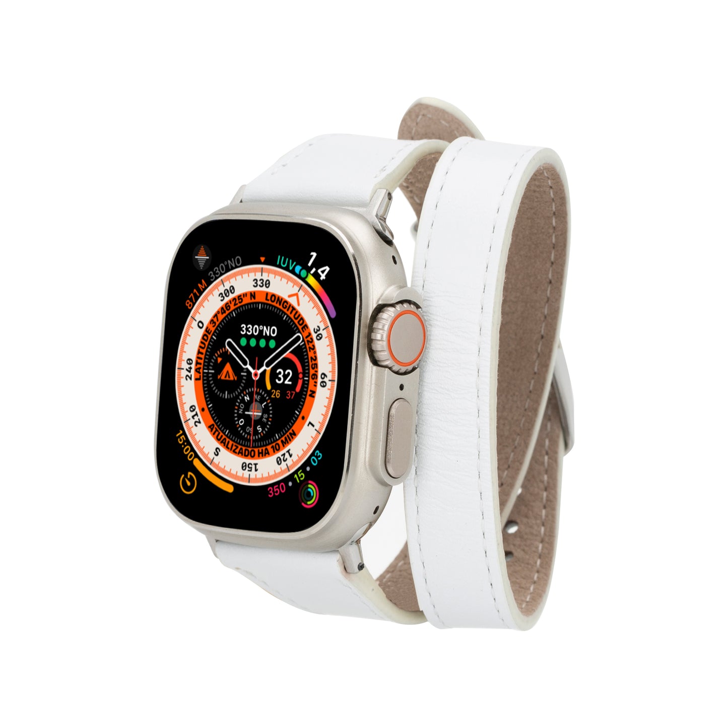 Quantum Slim Double Tour Apple Watch Leather Band