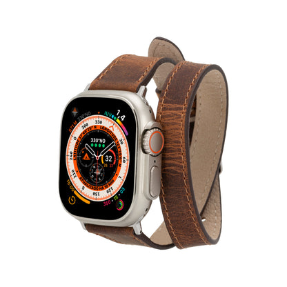 Quantum Slim Double Tour Apple Watch Leather Band