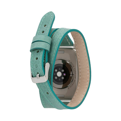 Quantum Slim Double Tour Apple Watch Leather Band