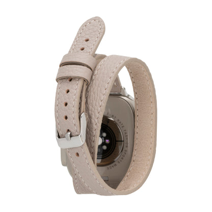 Quantum Slim Double Tour Apple Watch Leather Band