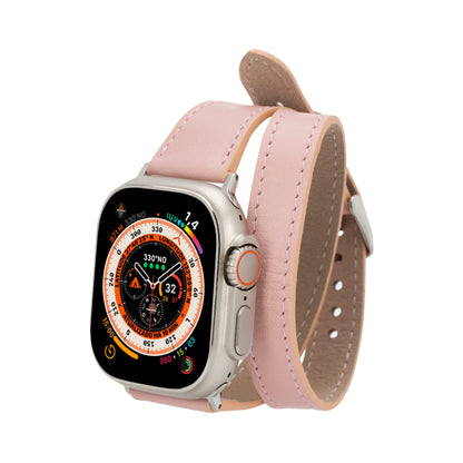 Quantum Slim Double Tour Apple Watch Leather Band