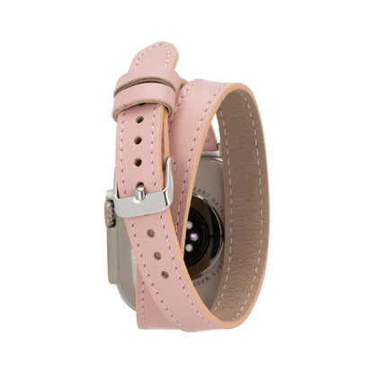 Quantum Slim Double Tour Apple Watch Leather Band