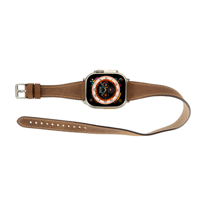 Quantum Slim Double Tour Apple Watch Leather Band
