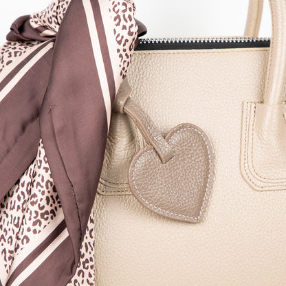 Heart Leather Bag Charm