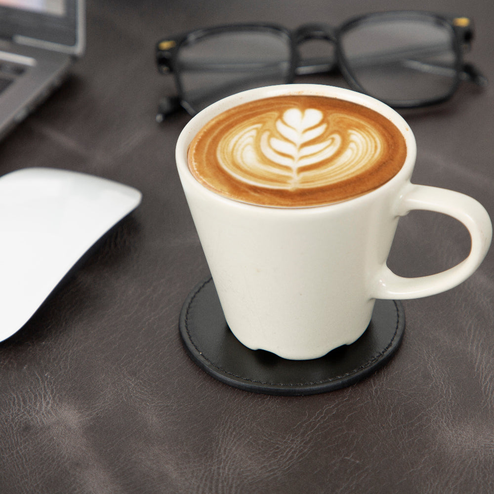 Lavion Leather Cup Coaster Set