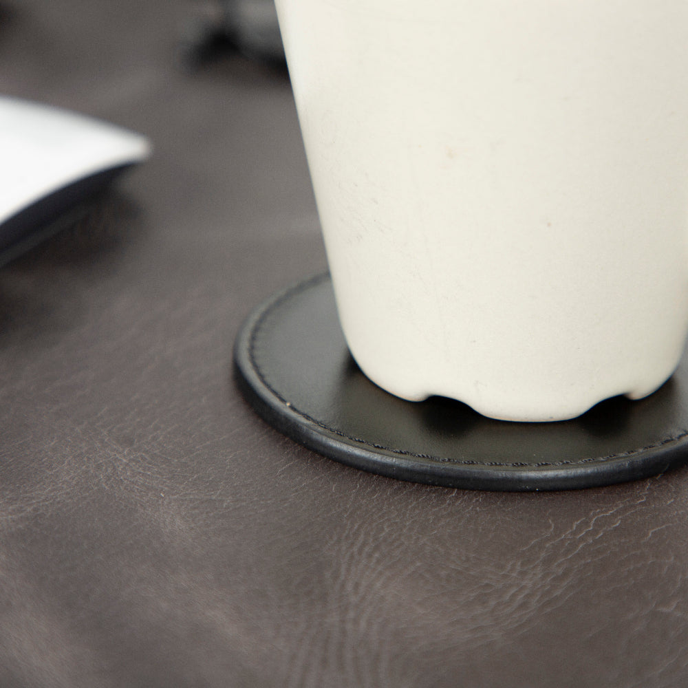 Lavion Leather Cup Coaster Set