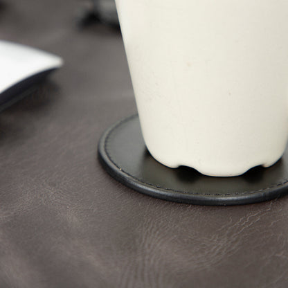 Lavion Leather Cup Coaster Set