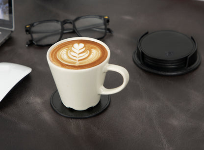 Lavion Leather Cup Coaster Set