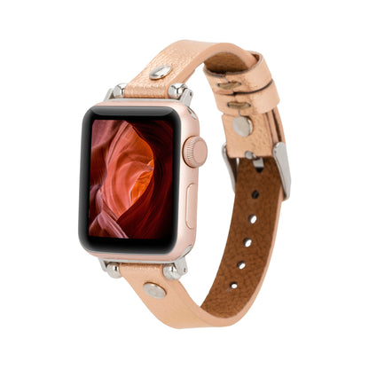 Ferro Apple Watch Leather Band with Silver Trok