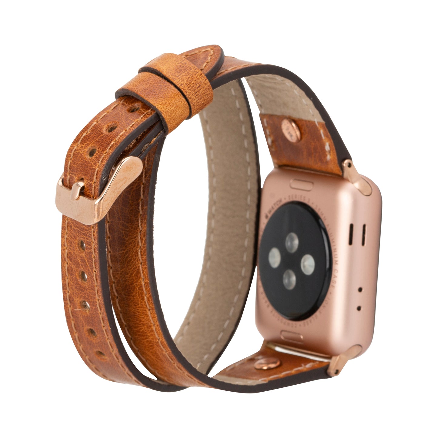 Slim Double Tour Apple Watch Leather Band
