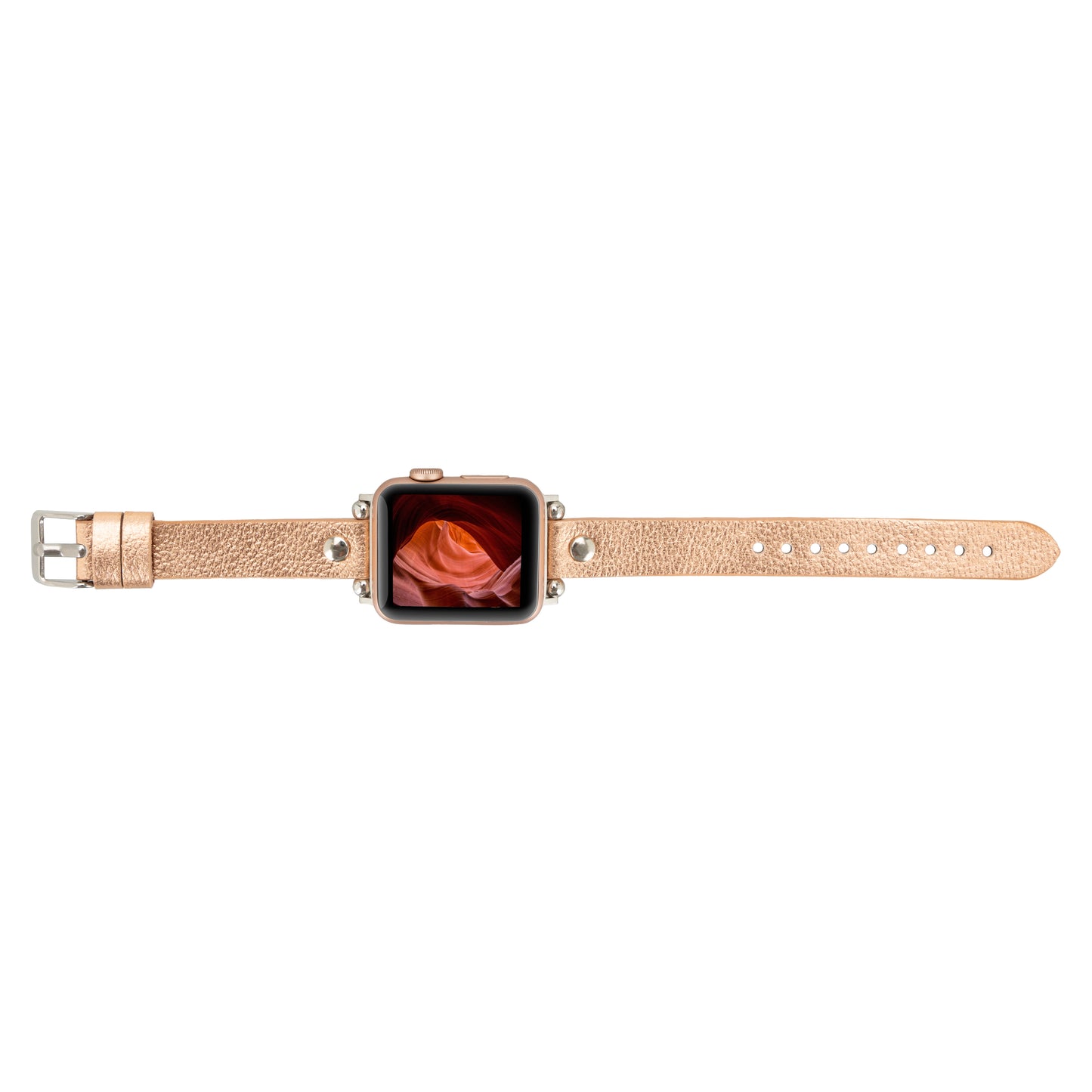 Ferro Apple Watch Leather Band with Silver Trok
