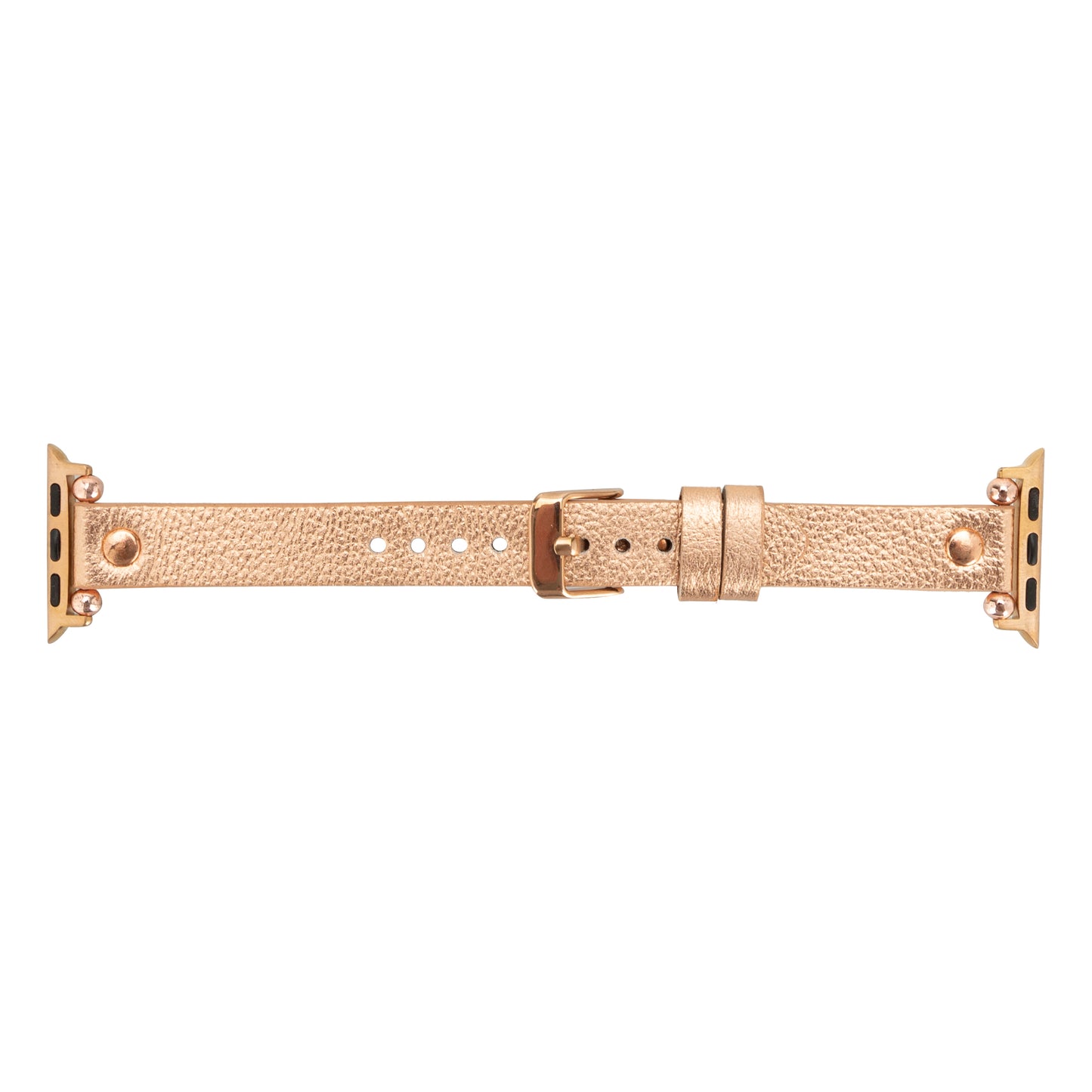 Ferro Leather Apple Watch Band with Rose Gold Trok