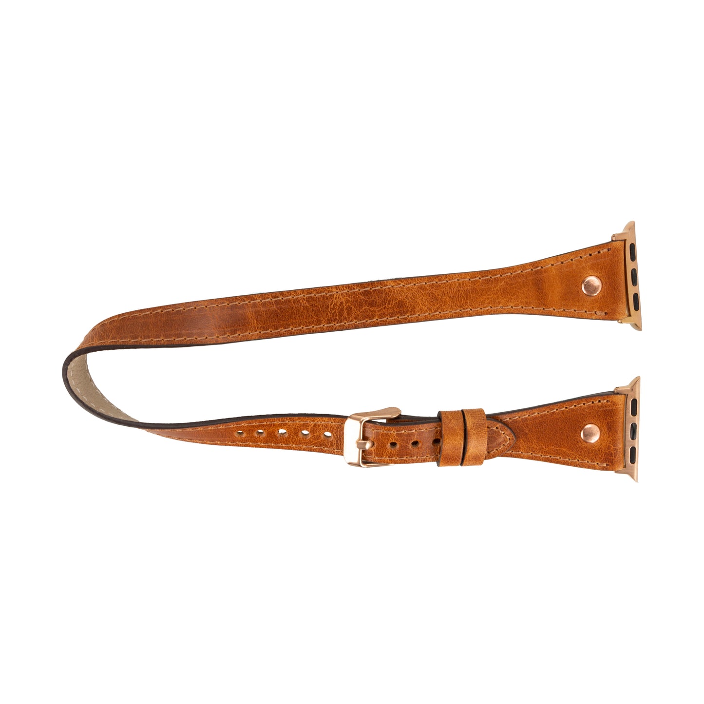 Slim Double Tour Apple Watch Leather Band