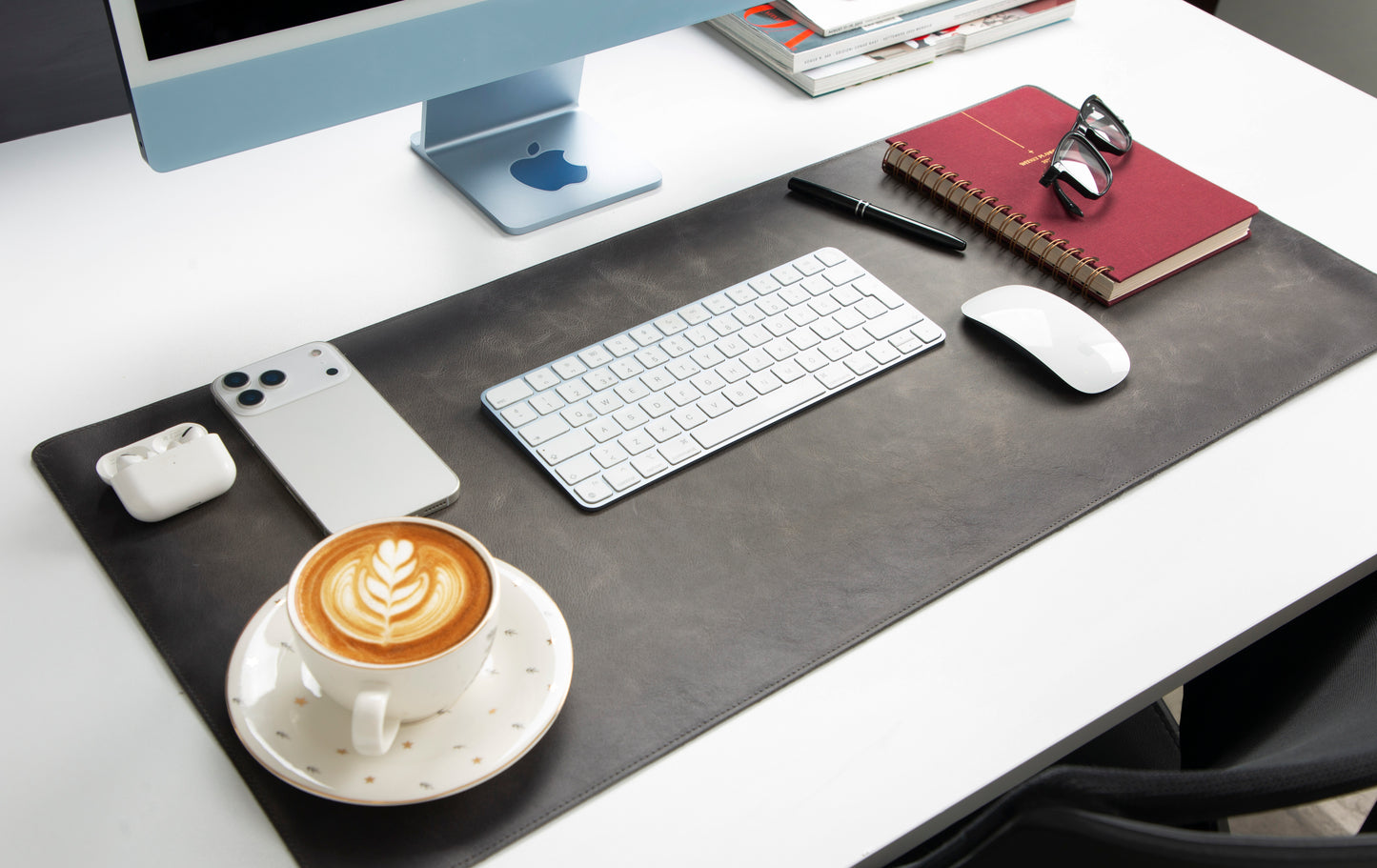 Natural Leather Desk Mat Medium