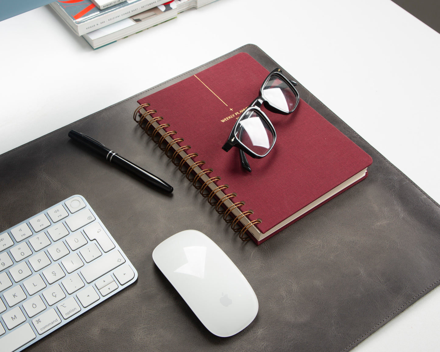 Natural Leather Desk Mat Medium