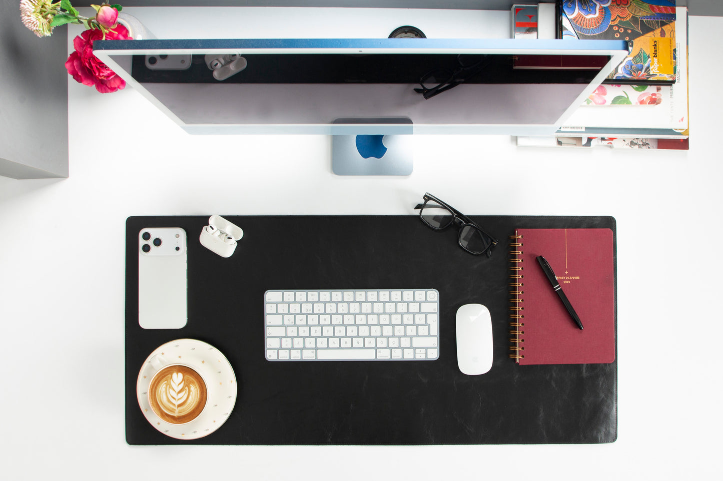 Natural Leather Desk Mat Medium