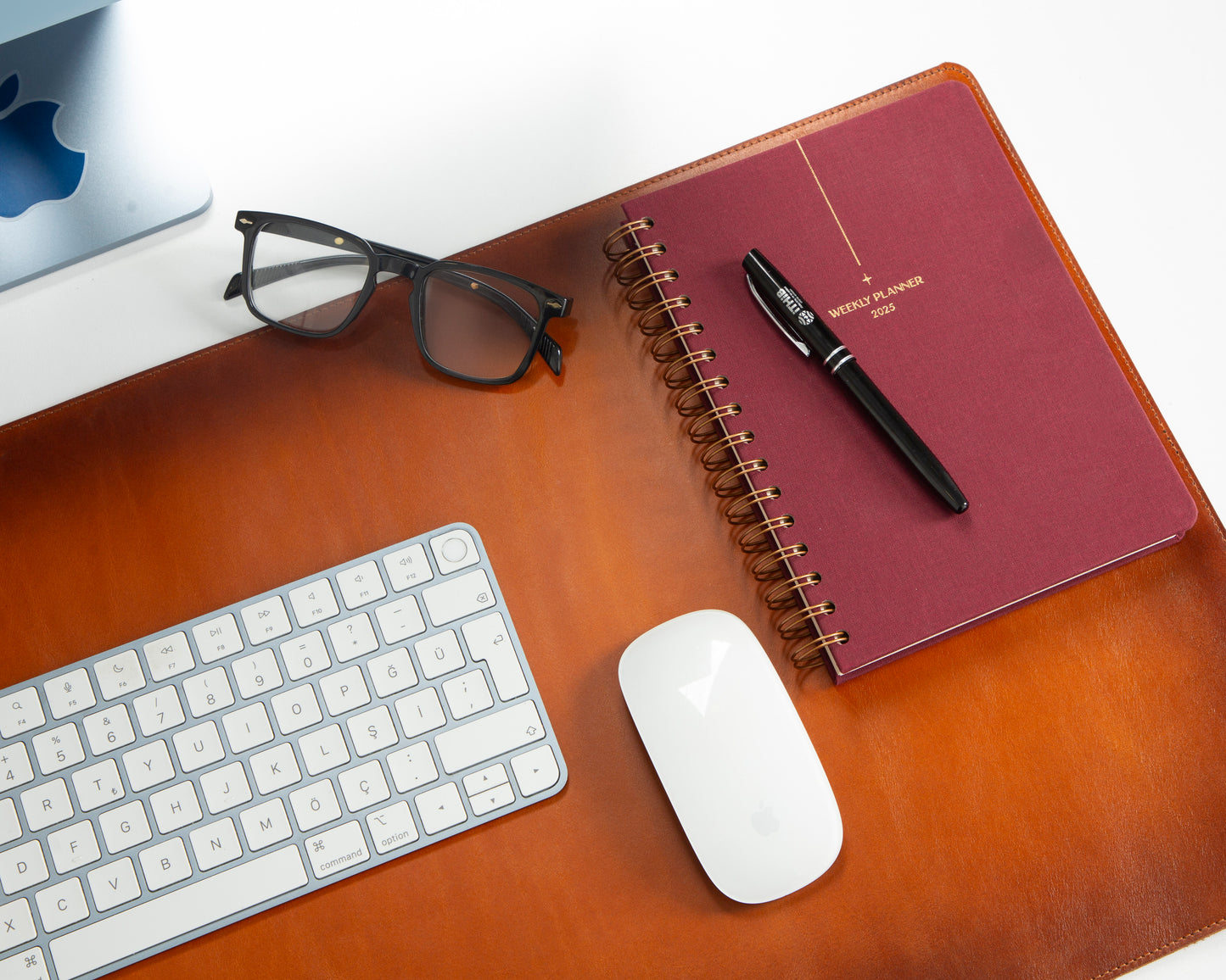 Natural Leather Desk Mat Medium