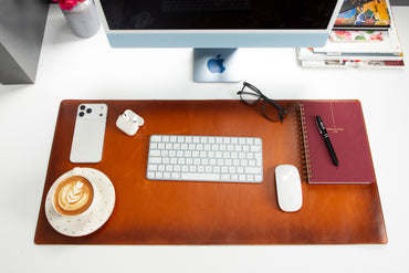 Natural Leather Desk Mat Medium