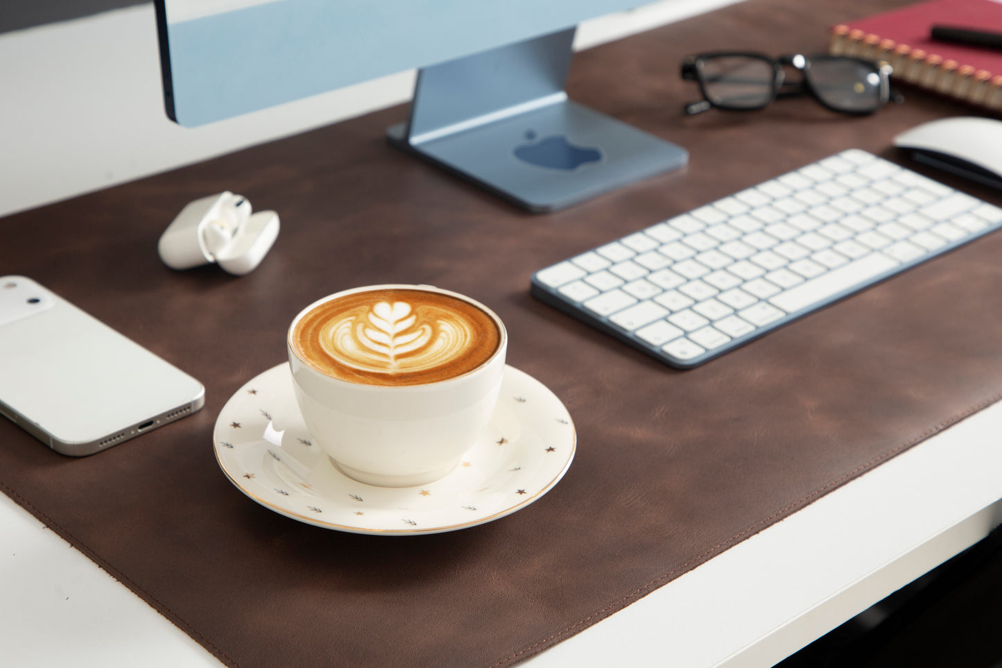 Natural Leather Desk Mat Large