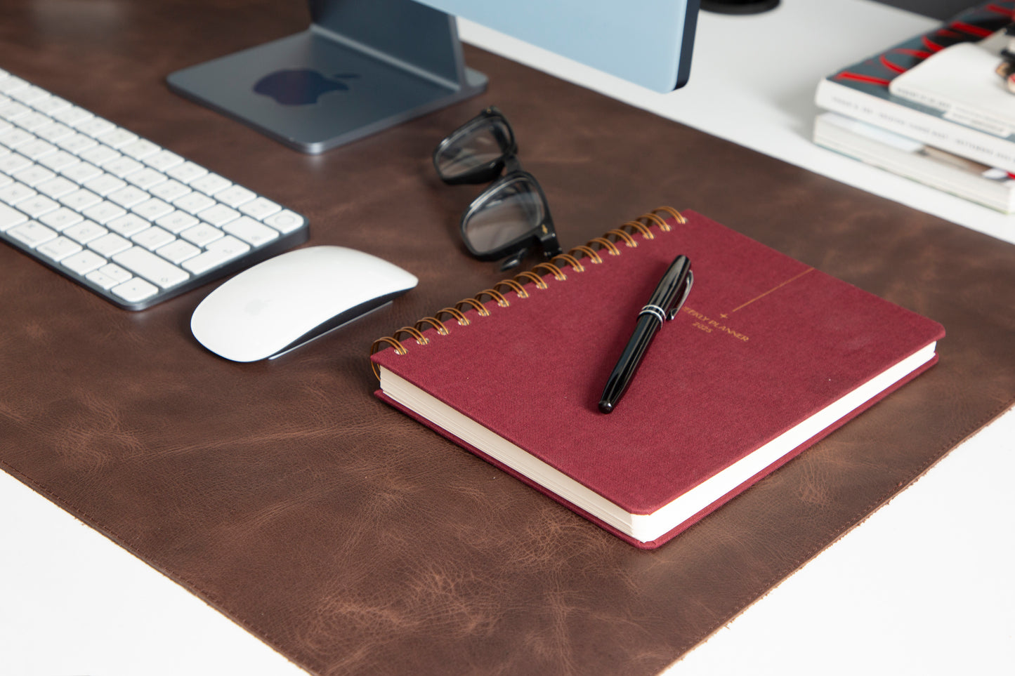 Natural Leather Desk Mat Large