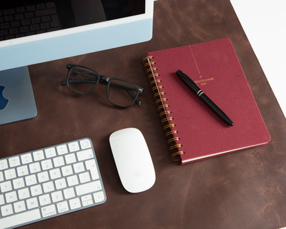Natural Leather Desk Mat Large
