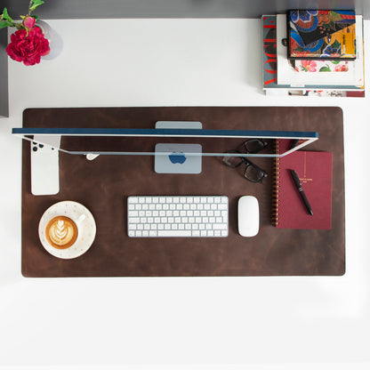 Natural Leather Desk Mat Large