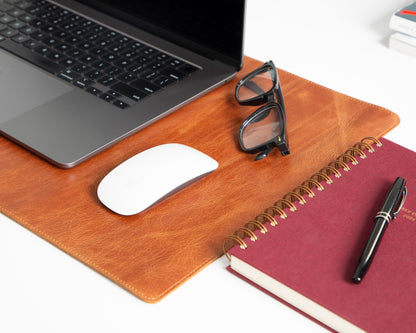 Natural Leather Desk Mat Small
