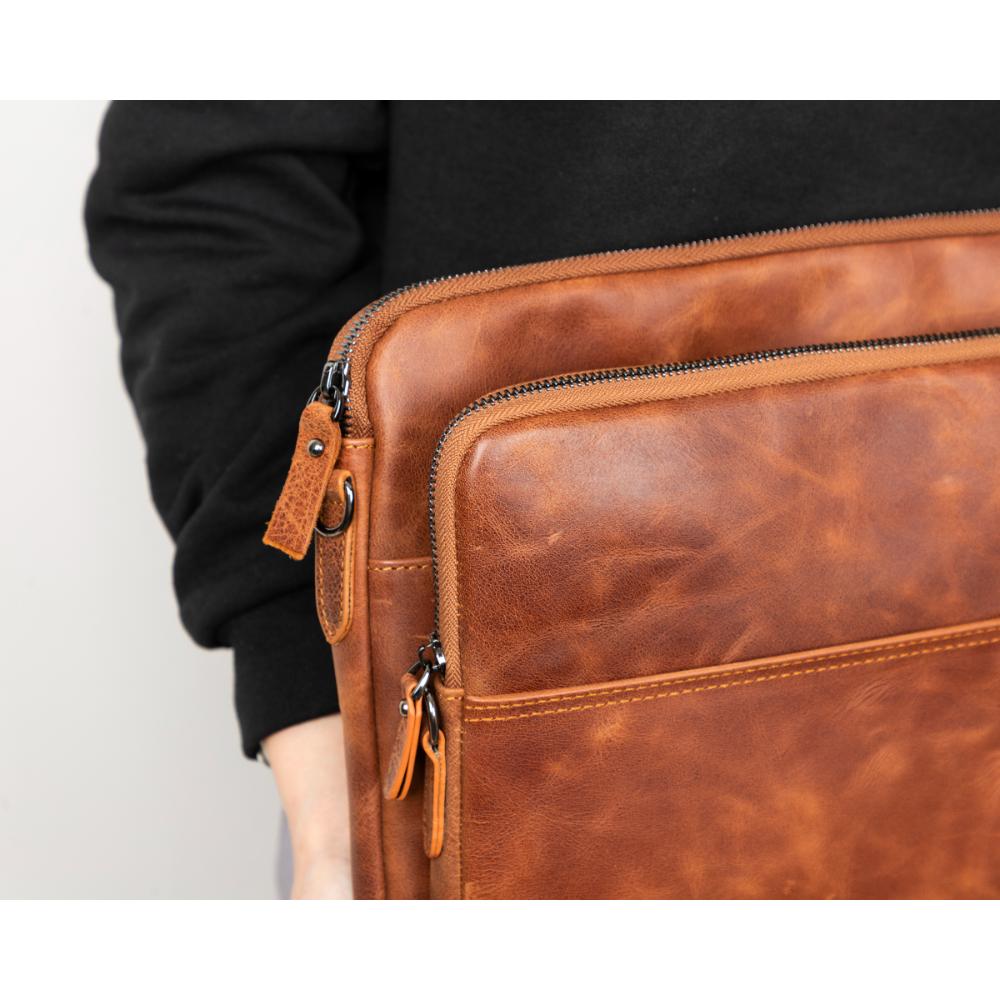 Hamilton Slim Leather Laptop / Tablet Sleeve