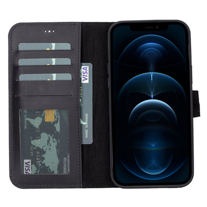 Liluri iPhone 13 Pro Detachable Leather Wallet Case