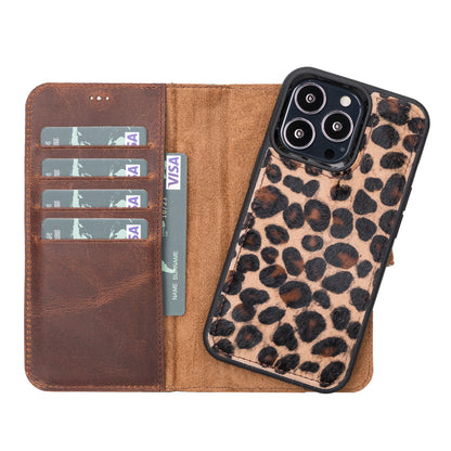 Magic iPhone 13 Pro Detachable Leather Wallet Case