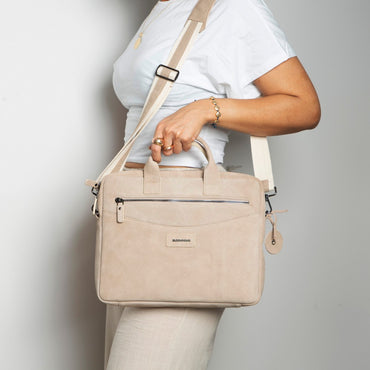 Mint Still Genuine Suede Leather 13-14 Inch MacBook & Laptop Bag