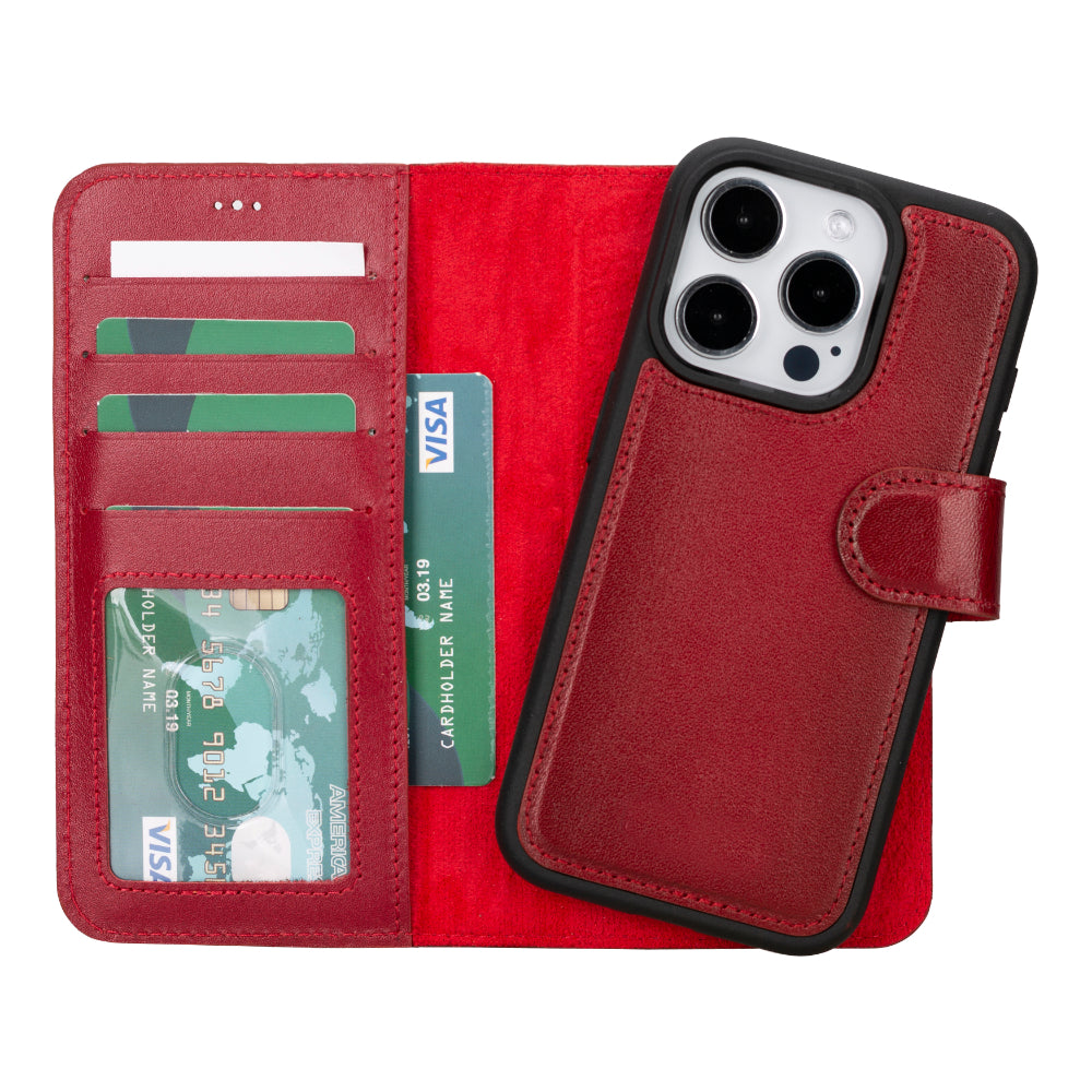 Magic iPhone 16 Pro Max Leather Detachable Wallet Case