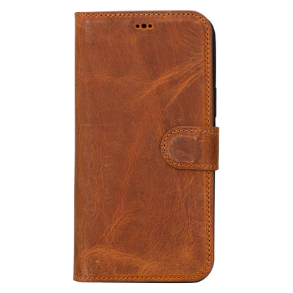 Magic iPhone 16 Plus Detachable Genuine Leather Case