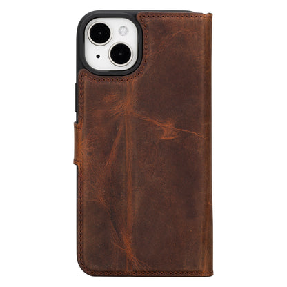 Magic iPhone 16 Plus Detachable Genuine Leather Case